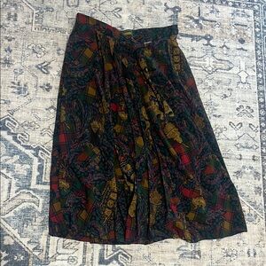 Vintage Geiger Elegant Multicolor Patterned Skirt